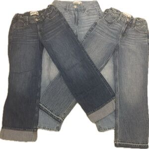 Abercrombie Kids Girl’s Jeans Pants Bundle of 3 Size 7/8 Long & Regular EUC